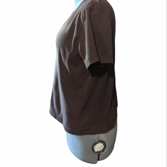 Liz Claiborne Pink & Brown V-Neck Pima Cotton T-shirt Set, Large - Picture 10 of 12